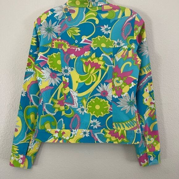 Maggy London Tropical Print Jacket Size 4 - Picture 2 of 4